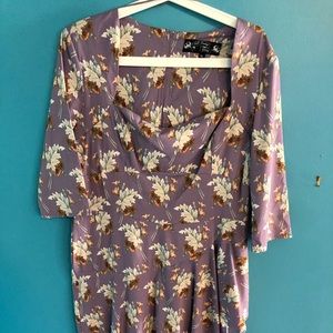 Hell Bunny Pencil Dress w/50s skirt